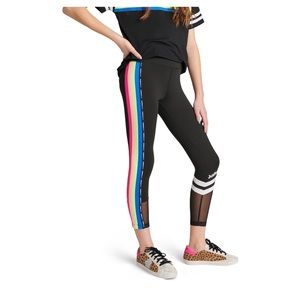 Girls Junior Black Justice J-sport active leggings Mesh ankle NWT